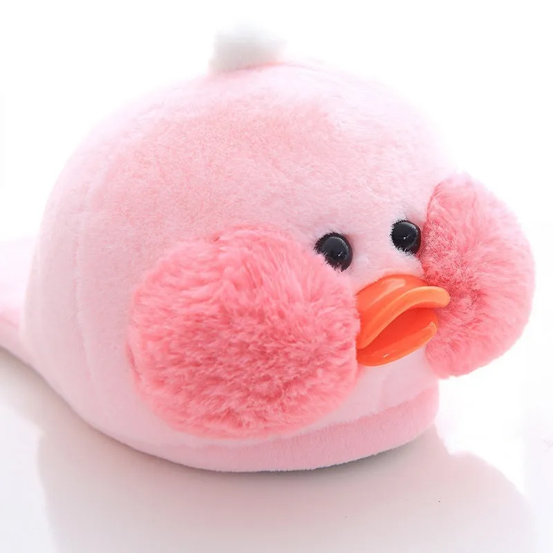 Plush Duck Slippers for Women