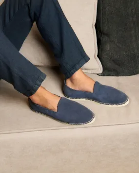 Suede With Faux Fur Flat Espadrilles - K15CF - Cortina Patriot Blue