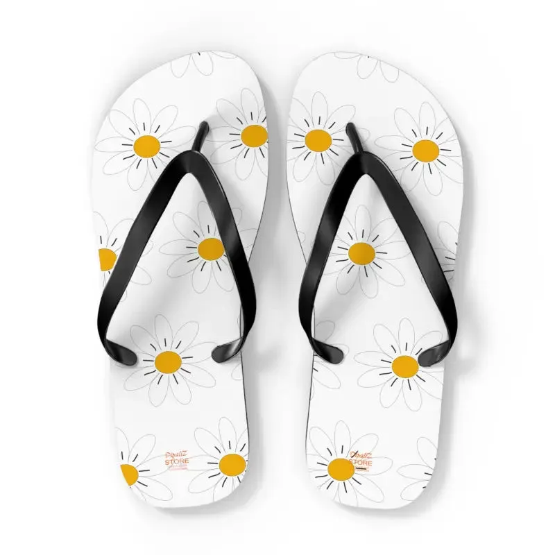 Trendy Pink Flowers Unisex Flip Flops